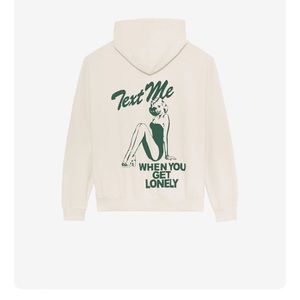 Lonely ghost Text Me When You Get Lonely Heavyweight Hoodie